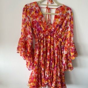 Misa Yasemin Dress in Coral